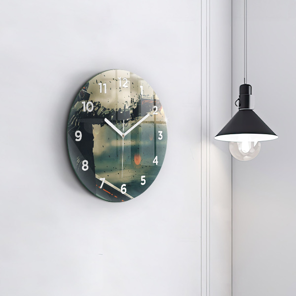 Round glass wall clock Lethal weapon game
