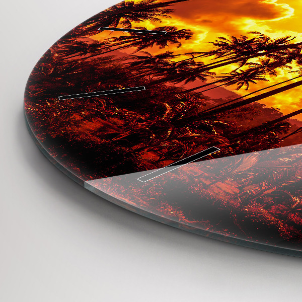 Round glass wall clock Thailand Klong Prao Beach