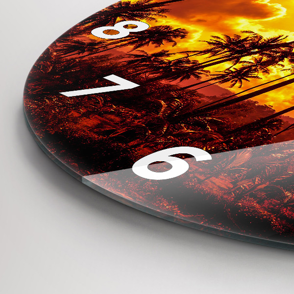 Round glass wall clock Thailand Klong Prao Beach