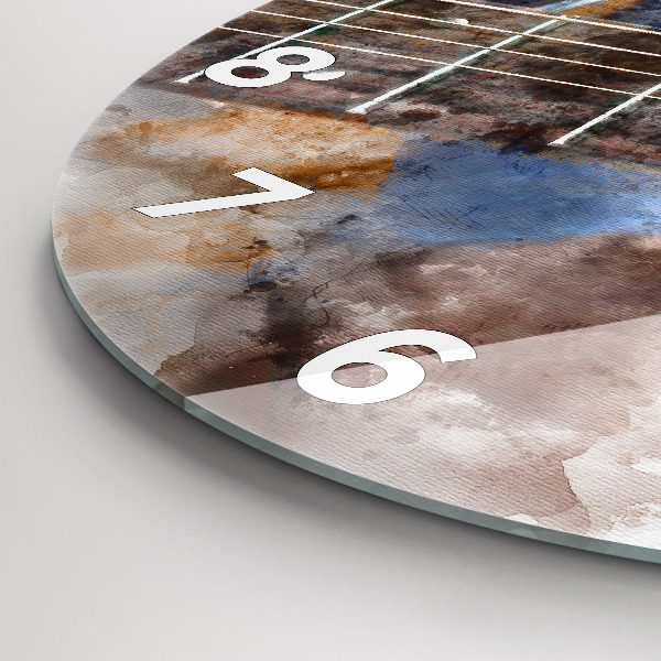 Round glass wall clock Guitar Graphics