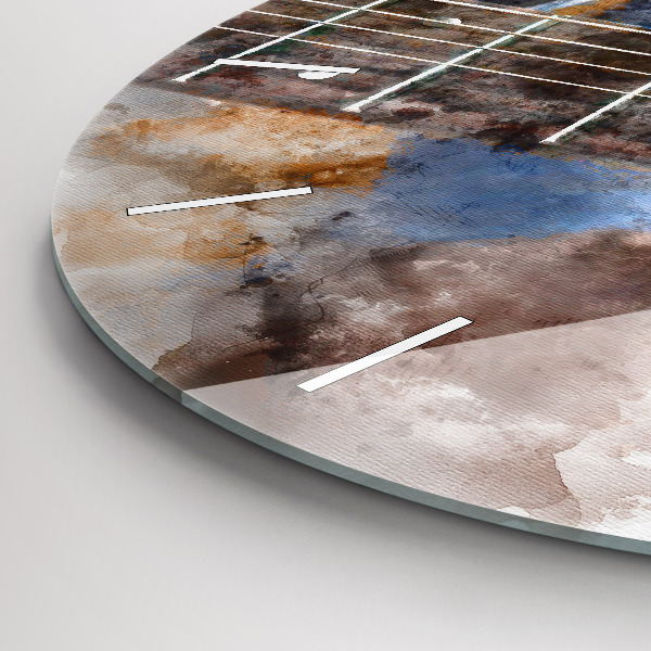Round glass wall clock Guitar Graphics