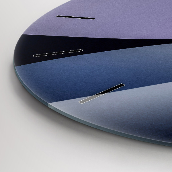 Round glass wall clock Abstraction sun