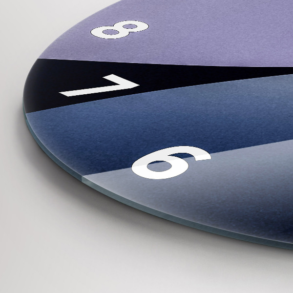 Round glass wall clock Abstraction sun