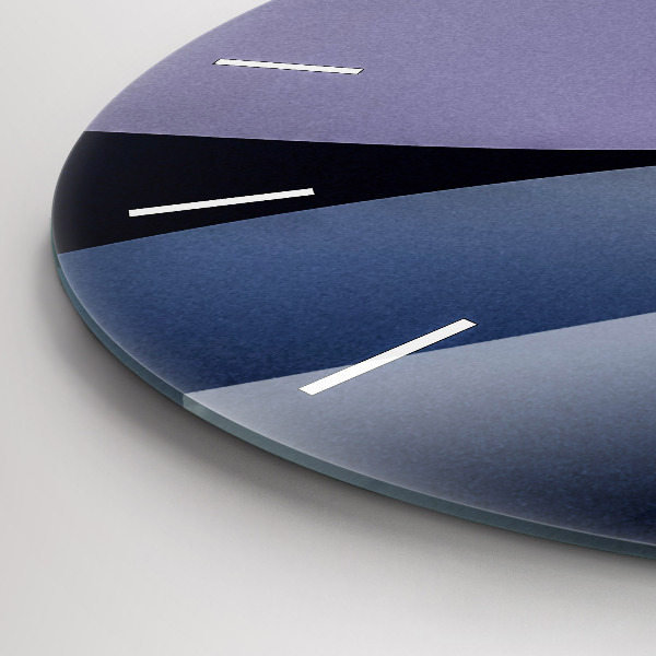 Round glass wall clock Abstraction sun