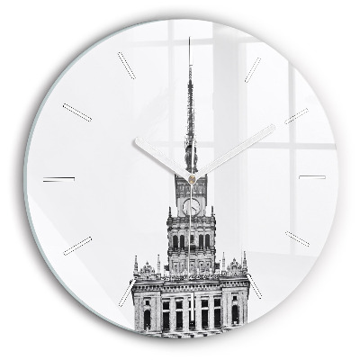 Round glass wall clock Palace of Culture and Science