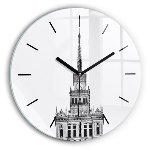 Round glass wall clock Palace of Culture and Science
