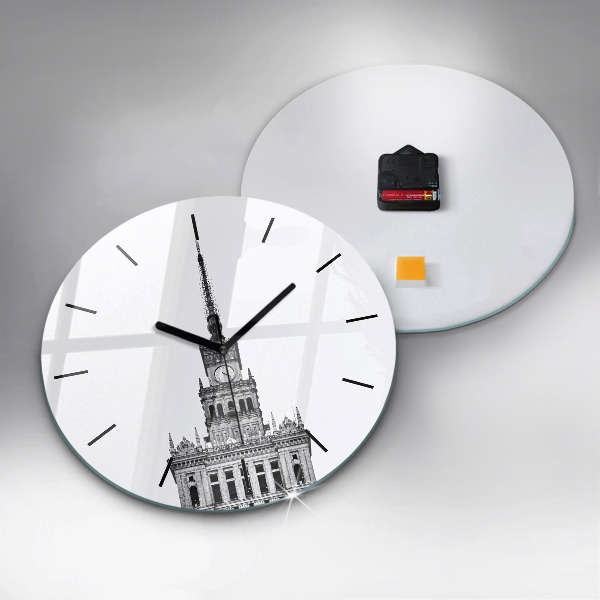 Round glass wall clock Palace of Culture and Science
