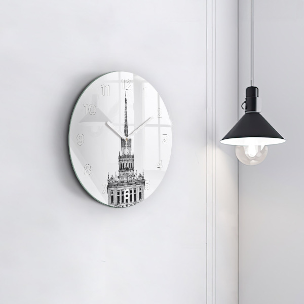 Round glass wall clock Palace of Culture and Science