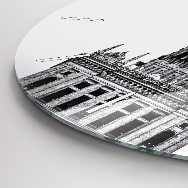 Round glass wall clock Palace of Culture and Science