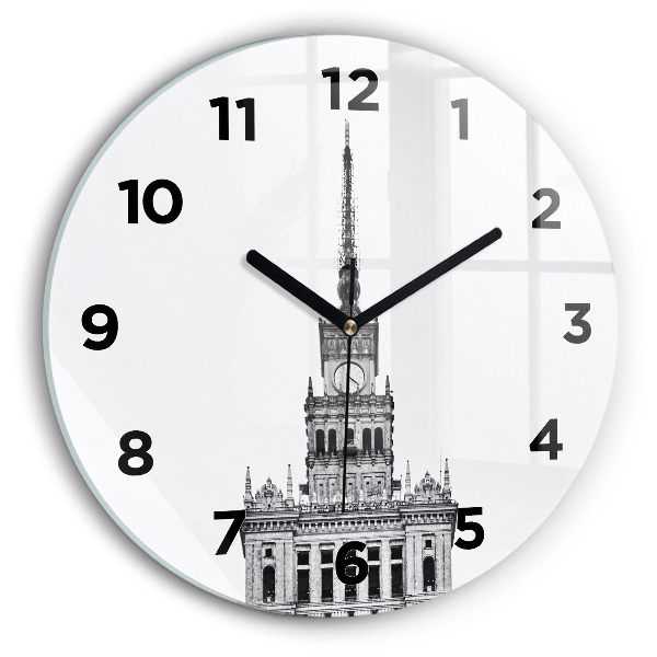 Round glass wall clock Palace of Culture and Science
