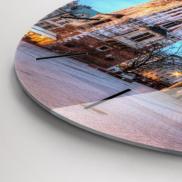 Round glass wall clock Main Market Square in Krakow