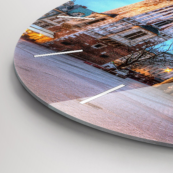 Round glass wall clock Main Market Square in Krakow