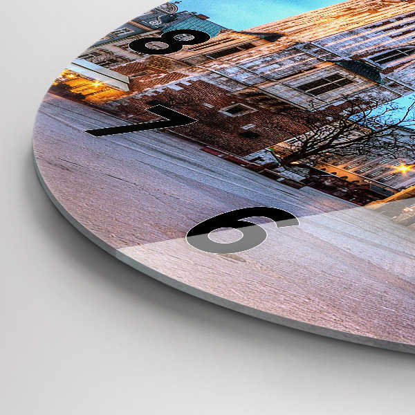 Round glass wall clock Main Market Square in Krakow