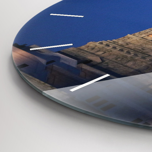 Round glass wall clock Statue of Liberty New York