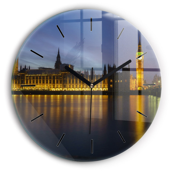Round glass wall clock Winchester Palace London
