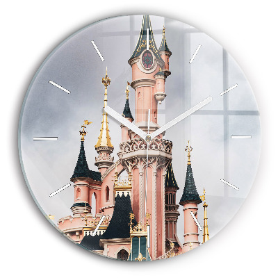 Round glass wall clock Disneyland Paris Castle