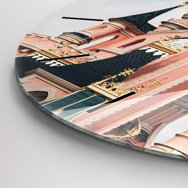 Round glass wall clock Disneyland Paris Castle