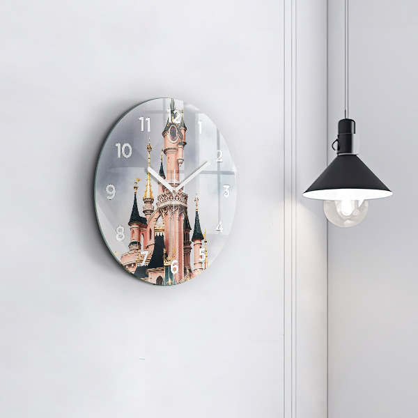 Round glass wall clock Disneyland Paris Castle