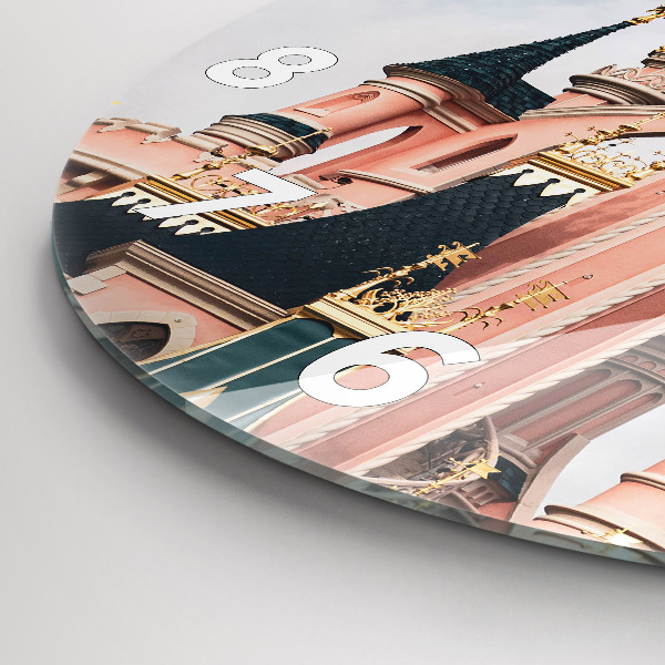 Round glass wall clock Disneyland Paris Castle
