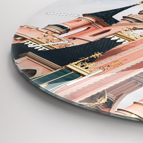 Round glass wall clock Disneyland Paris Castle