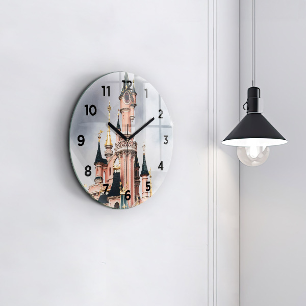 Round glass wall clock Disneyland Paris Castle