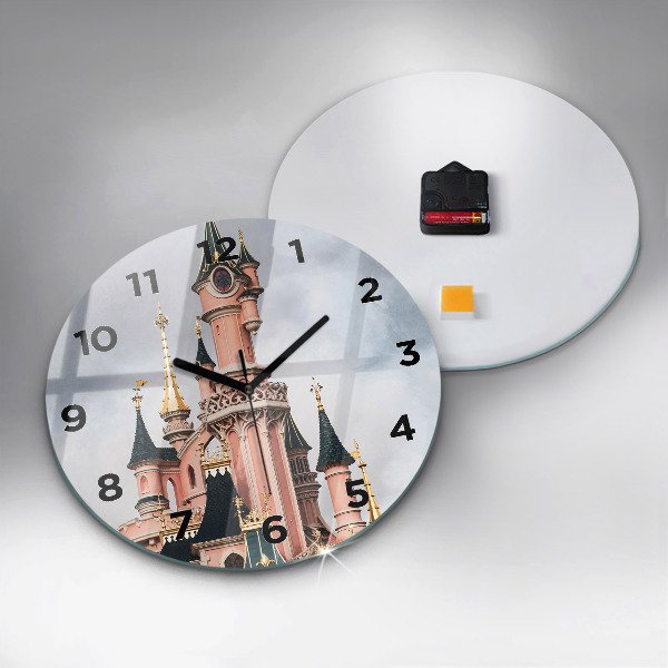 Round glass wall clock Disneyland Paris Castle