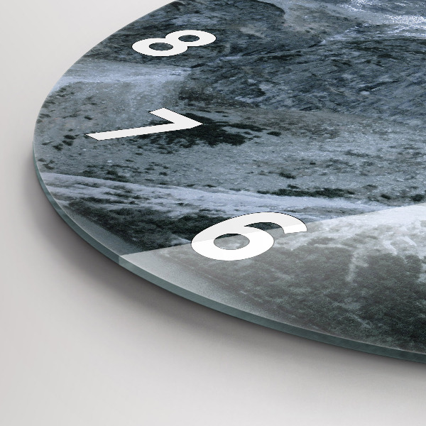 Round glass wall clock Morskie Oko in the Tatra Mountains