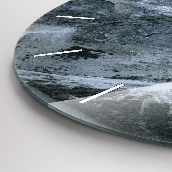 Round glass wall clock Morskie Oko in the Tatra Mountains