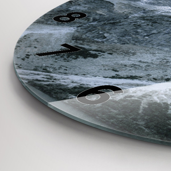 Round glass wall clock Morskie Oko in the Tatra Mountains