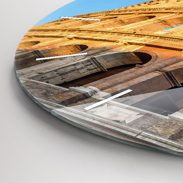 Round glass wall clock Colosseum in Rome