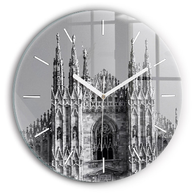 Round glass wall clock Milan Cathedral