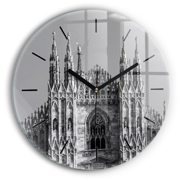Round glass wall clock Milan Cathedral