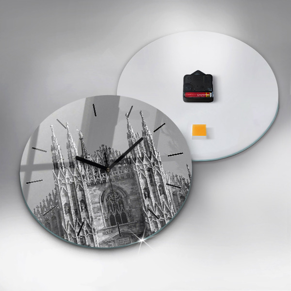 Round glass wall clock Milan Cathedral