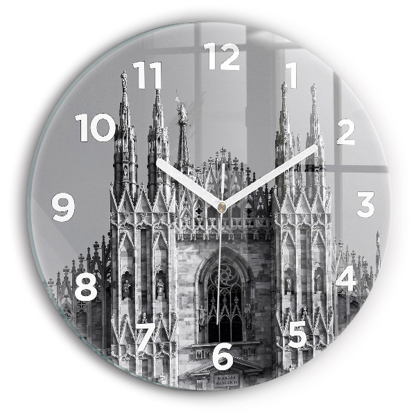 Round glass wall clock Milan Cathedral