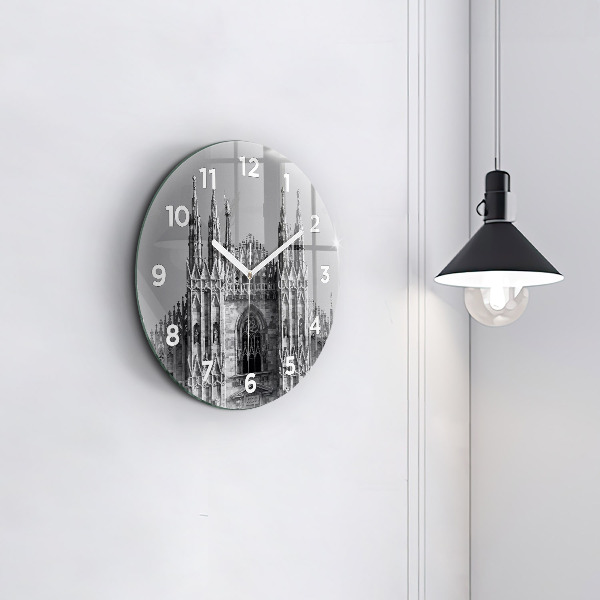 Round glass wall clock Milan Cathedral