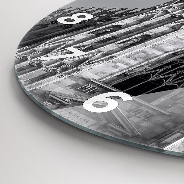 Round glass wall clock Milan Cathedral