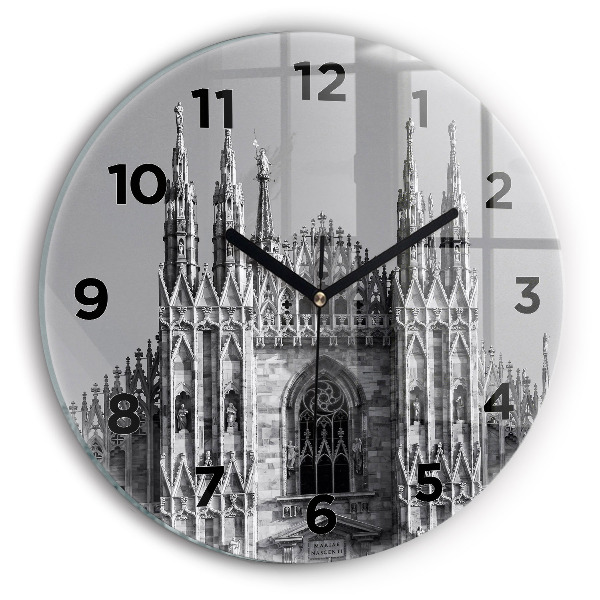 Round glass wall clock Milan Cathedral