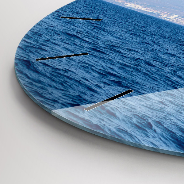 Round glass wall clock Yacht in Tenerife