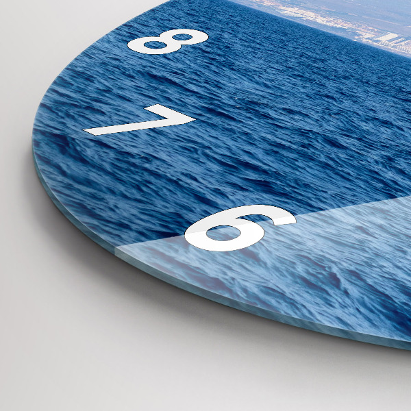 Round glass wall clock Yacht in Tenerife