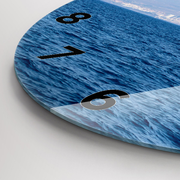 Round glass wall clock Yacht in Tenerife