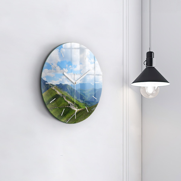 Round glass wall clock Kasprowy Wierch Zakopane