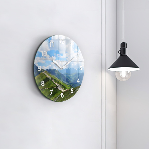 Round glass wall clock Kasprowy Wierch Zakopane