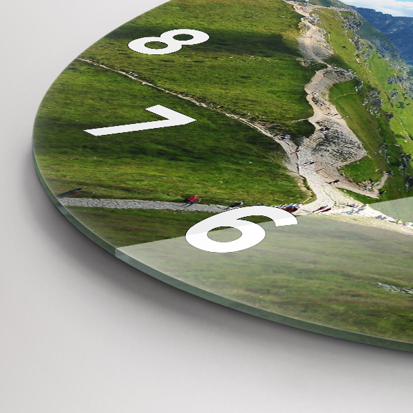Round glass wall clock Kasprowy Wierch Zakopane