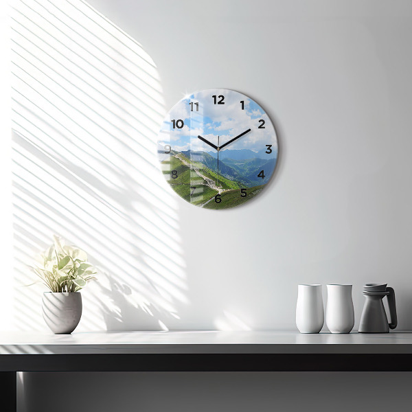 Round glass wall clock Kasprowy Wierch Zakopane