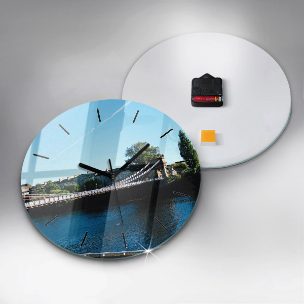Round glass wall clock Southportland Scotland