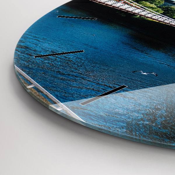 Round glass wall clock Southportland Scotland