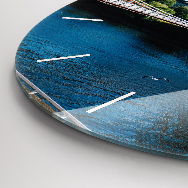 Round glass wall clock Southportland Scotland