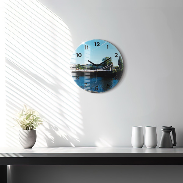 Round glass wall clock Southportland Scotland