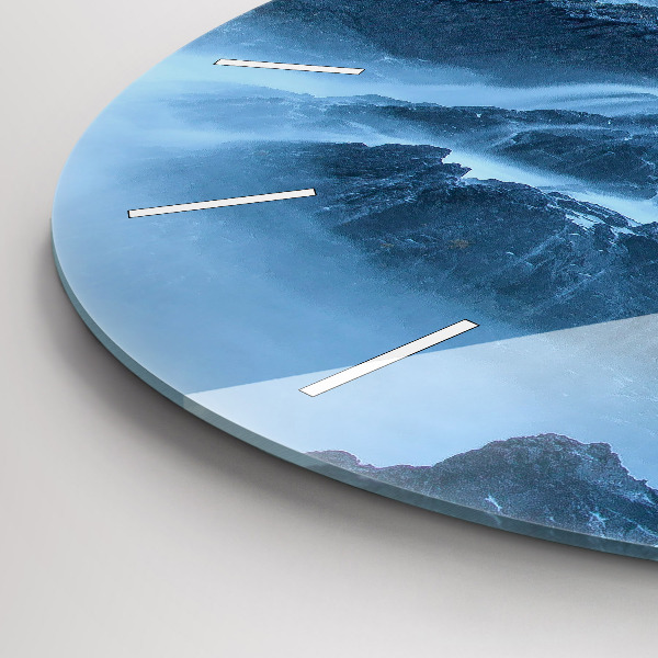 Round glass wall clock Lighthouse