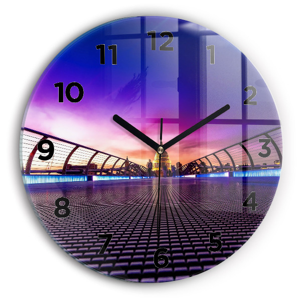 Round glass wall clock St. Paul's Cathedral